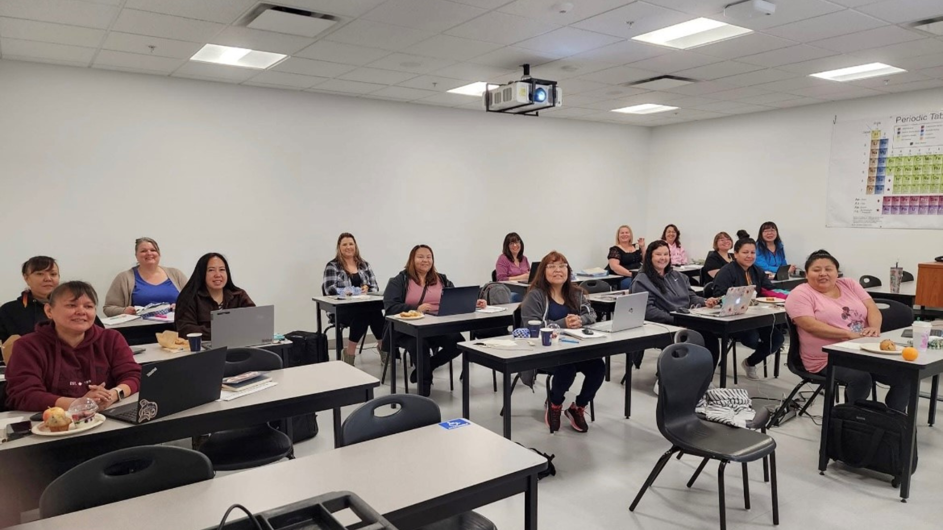 The AFOA program class in their classroom.