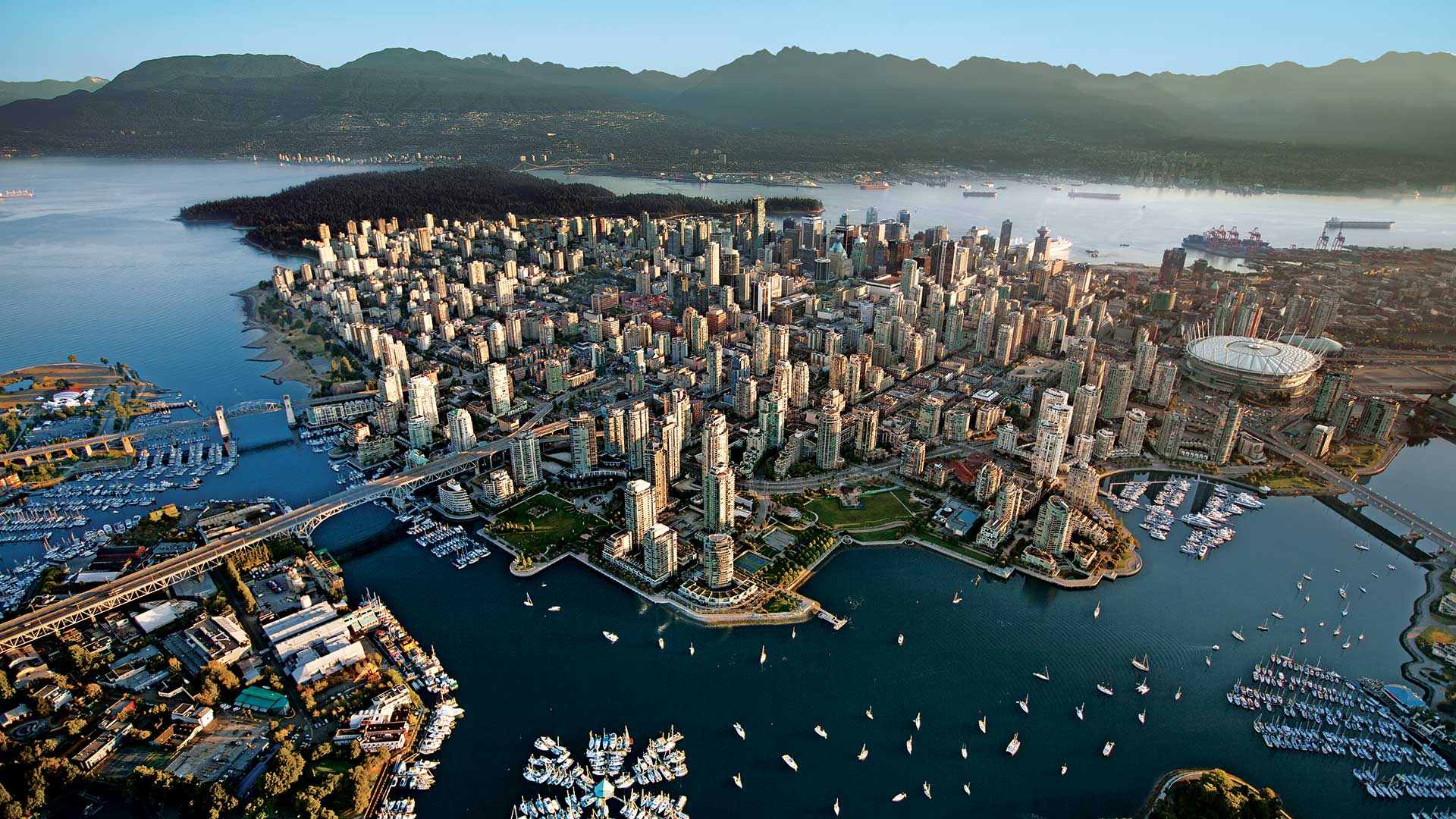 Aerial picture of Vancouver