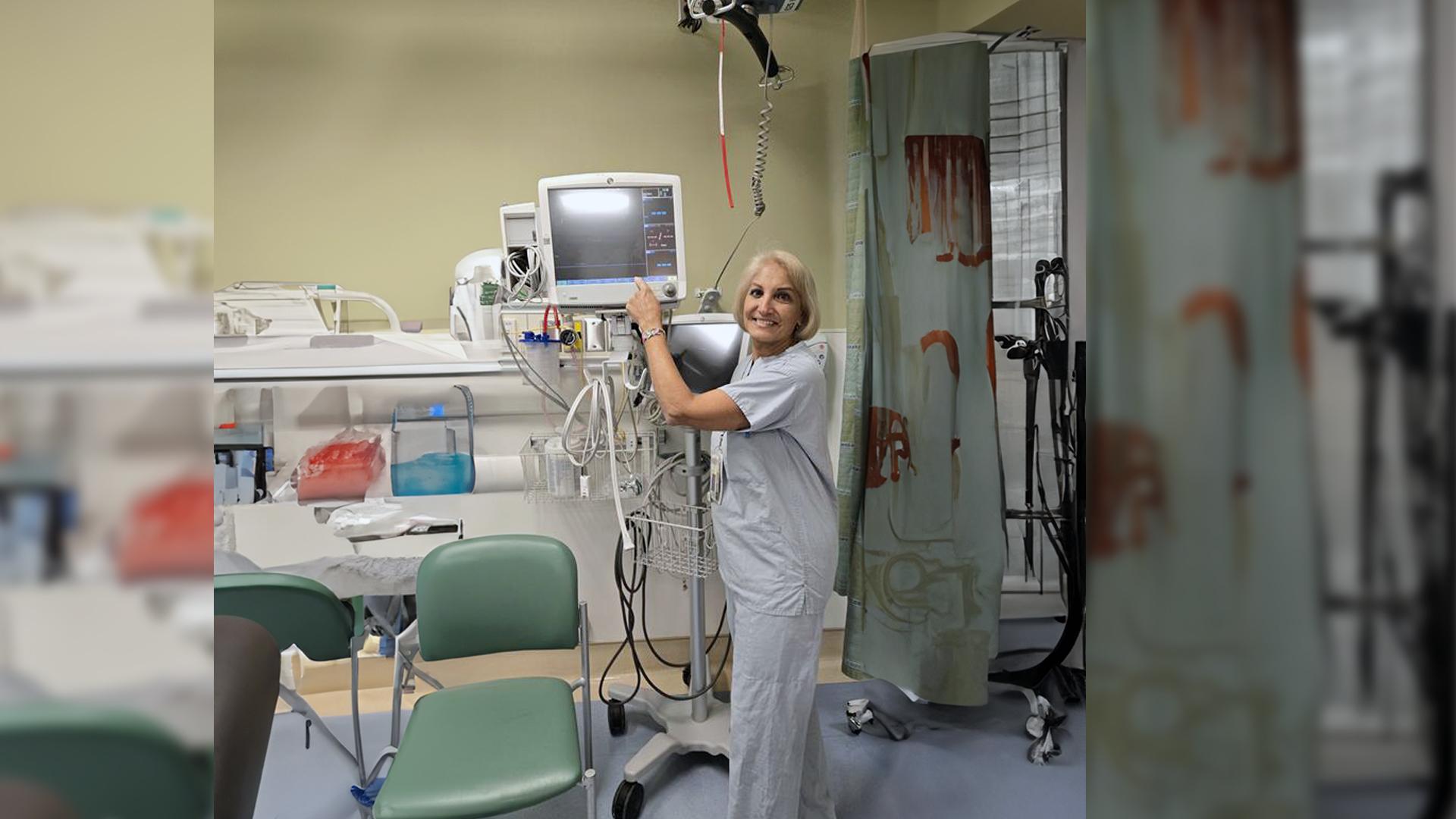 Nursing instructor Shelina Keys working at a clinic
