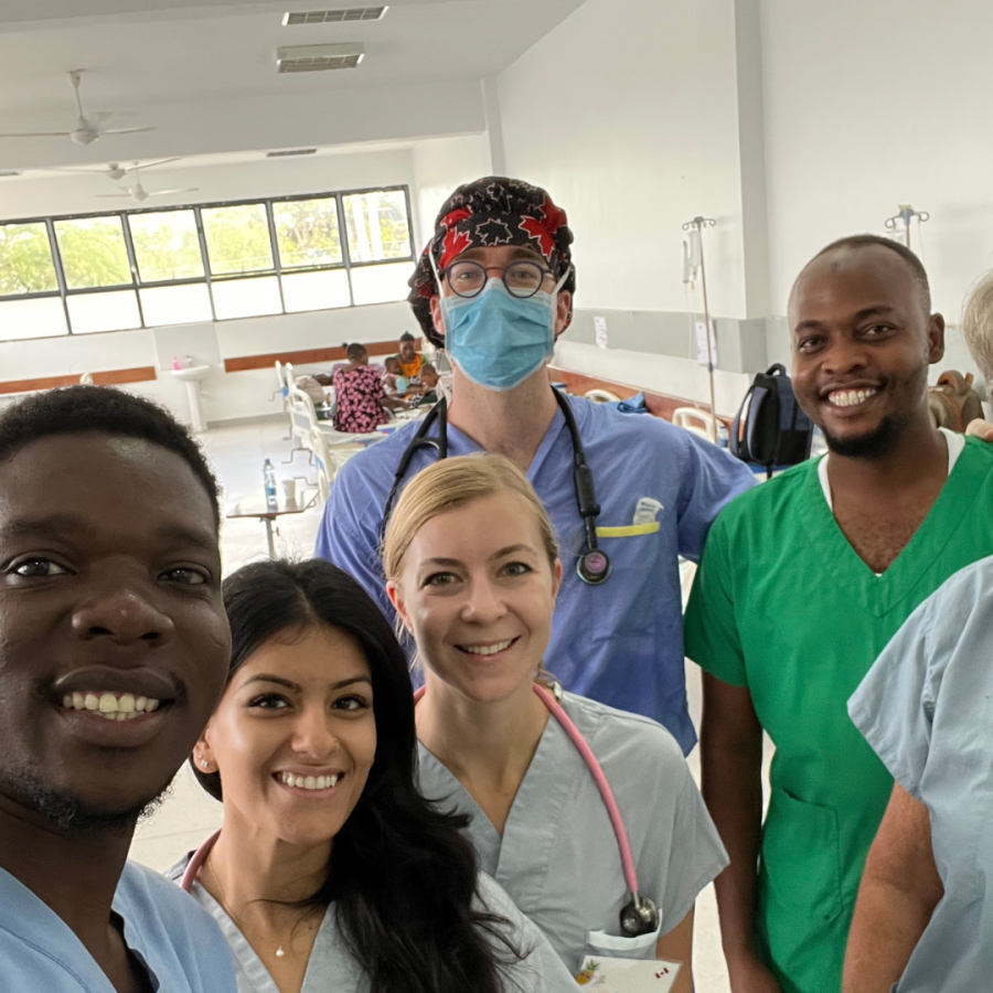 Robin Khanna wih other nurses