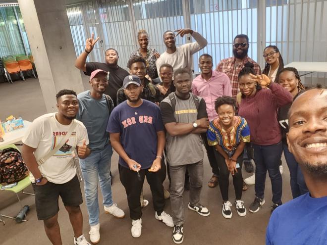 LBSU members pose for a photo at an event.