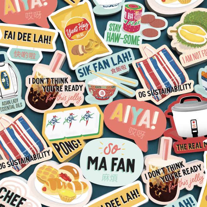 Asian-themed stickers by I'll Know It When I See It.