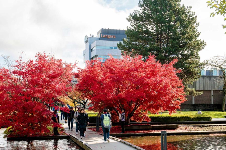 Langara campus in Autumn