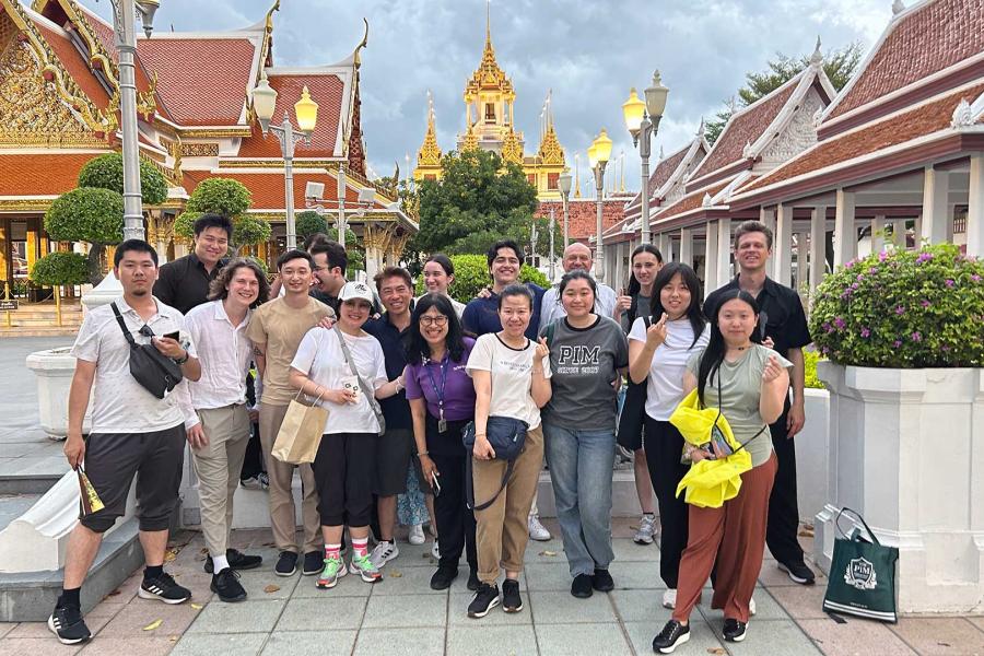 Students participating in an Asia Field Studies program are having a great time.
